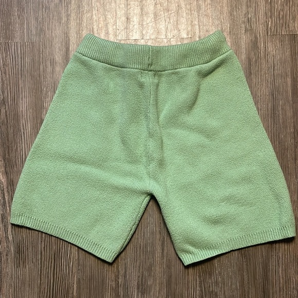 Pink diamond green knit biker shorts - Picture 4 of 7